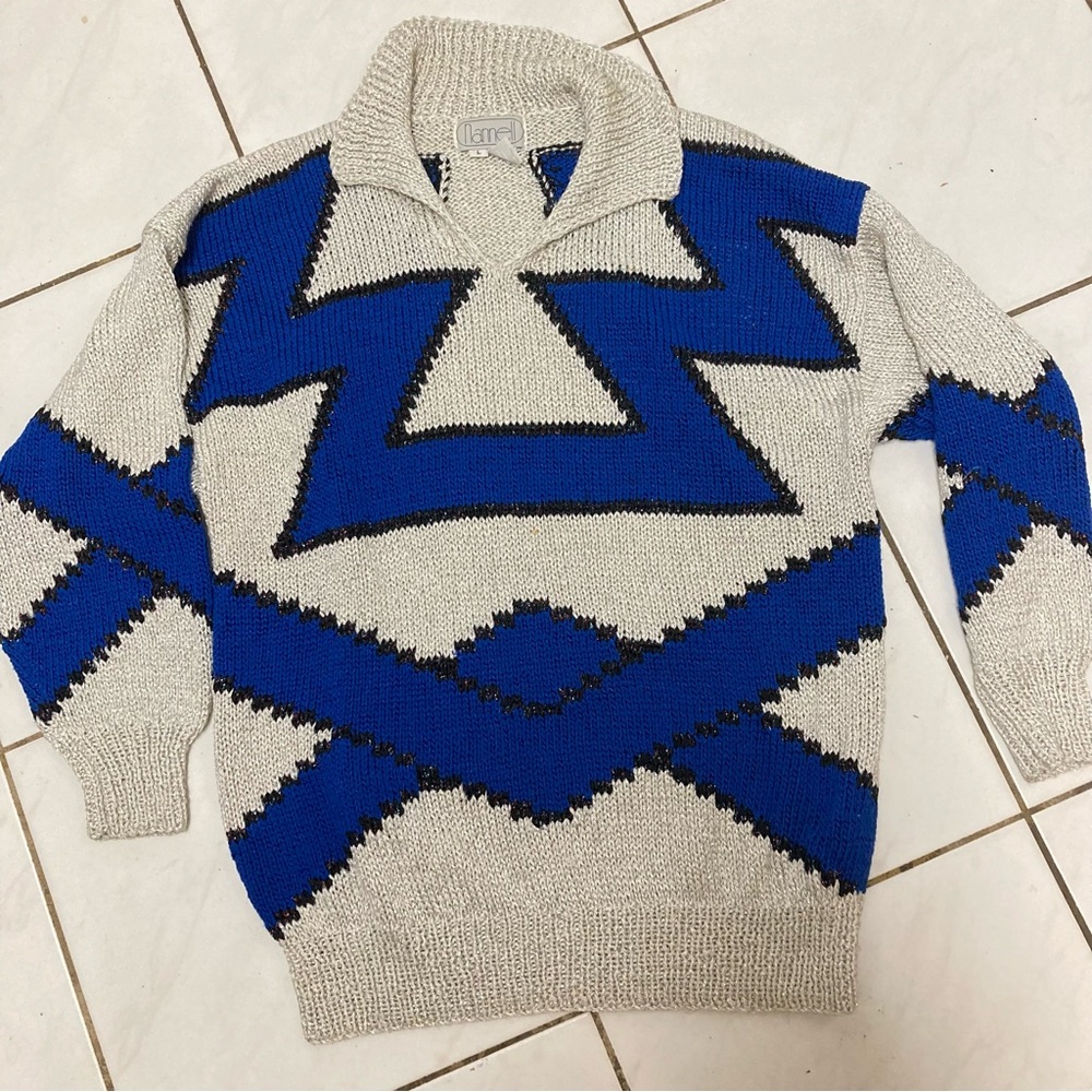 Vintage Nannell Geometric Sparkly Sweater